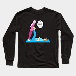 Funny acroyoga couple Long Sleeve T-Shirt